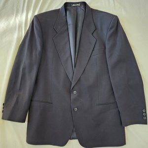 Ungaro Men's Dark Navy Italian-made Wool Blazer 41R